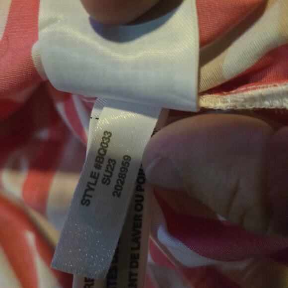 J.Crew Sleeveless Pink White Striped Button-Up Shirt Medium - Picture 5 of 9